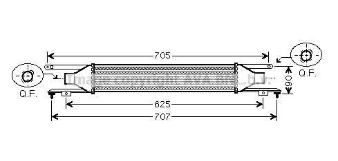 AVA QUALITY COOLING tarpinis suslėgto oro aušintuvas, kompresorius OLA4420